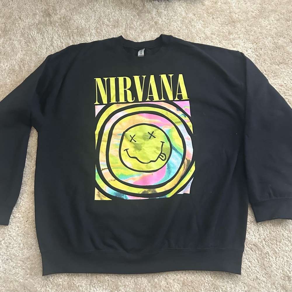 Nirvana Black Sweatshirt.  Size XL.